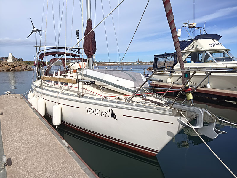 Toucan docked in Peterhead Marina