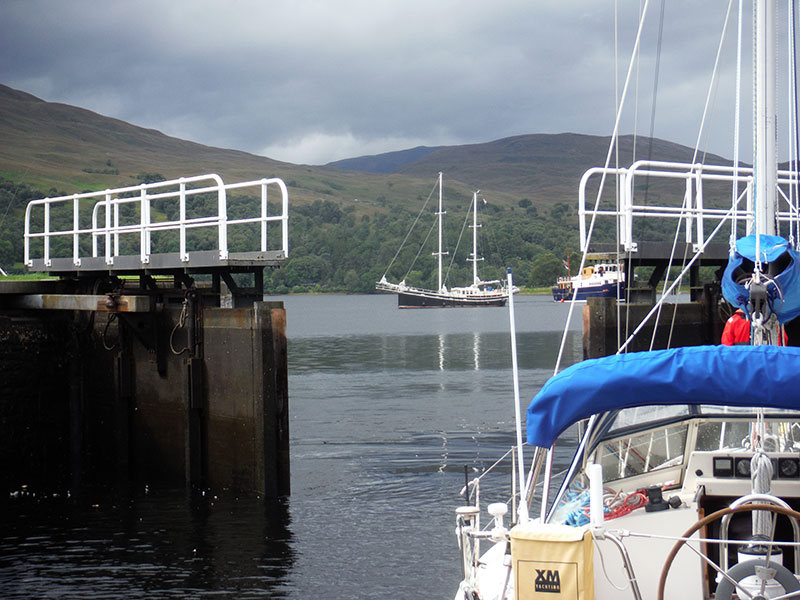 Our First view of Loch Linnhe through the last lock
