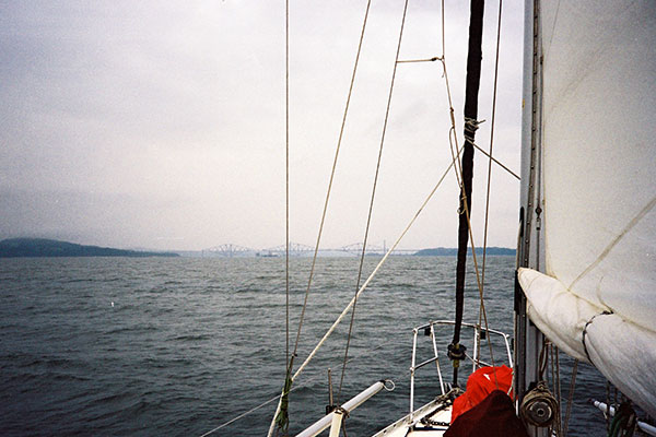 Our final destination was now in sight - The Firth of Forth bridges. 5960 nm