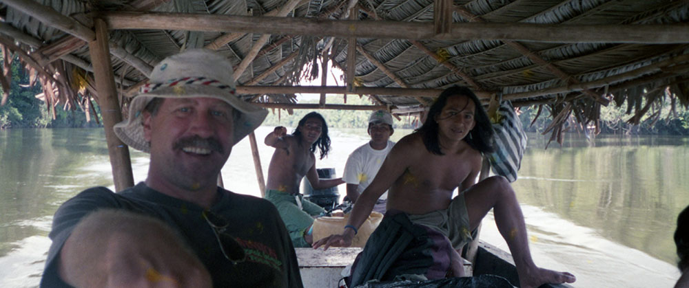 Traveling up the Rio Negro in a 60 Ft Bongo.