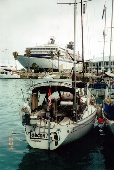 Toucan docked in St. Georges, Bermuda